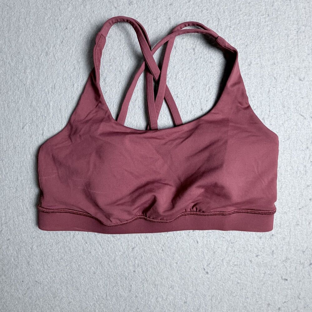Lululemon Women's Crossback Solid Mauve Pullover Lined Size 6 Strappy Revolution